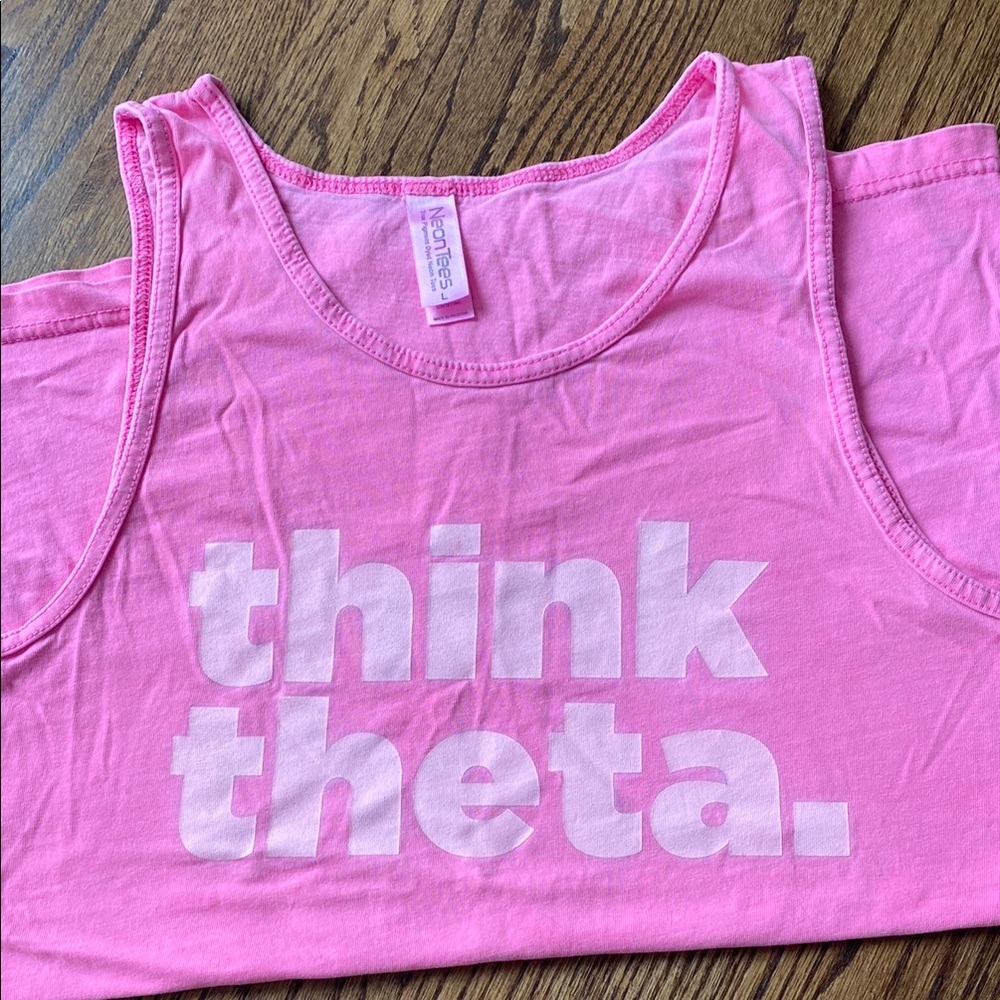 Pink 'Think Theta' Tank Top